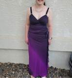 Purple Shiny Fashion Gradient Elegant Long Chiffon Ball Gown Evening Dress Birthday Party Dress Fairy Dress Homecoming Dress Wedding Guest Dress Prom Dress HZ1023