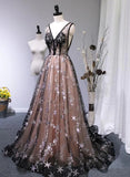 Charming Long Backless Tulle Evening Gown, Prom Dress HZ1023