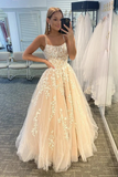 Tulle Long Prom Dresses with Appliques and Beading,Winter Formal Dresses HZ1023