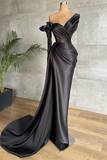 Black Long Sleeves Mermaid Prom Dress HZ1023