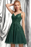 Emerald Green 8th Grade Lace Dance Dress Homecoming Dress HZ1023