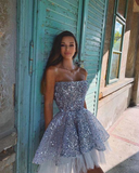 Sexy sequin Mini Dress homecoming dress HZ1023