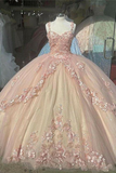 Pink/purple/green sweet lace applique long tulle quinceanera dress Ball gown evening dress HZ1023