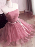 Lovely Tulle Short Party Dress, Handmade Formal Dresses HZ1023