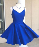 Short Blue Prom Dress, Homecoming Dresses, Graduation School Party Gown, Winter Formal Dress HZ1023