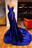 Royal Blue Sweetheart Prom Dress With Split HZ1023