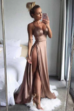 Sexy Long Prom Dress With High Slit, Sweet 16 Dance Dress ,Fashion Winter Formal Dress HZ1023