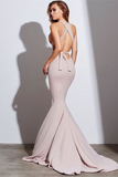 Halter V-Neck Mermaid Long Prom Dress HZ1023
