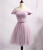 Lovely Lavender Tulle Sweetheart Short Prom Dress, Homecoming Dress For Sale HZ1023