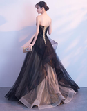Black And Champagne Tulle Sweet 16 Dress, Beautiful Prom Dress HZ1023