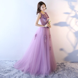 Beautiful Light Purple Tulle Long Gown, Tulle Formal Dress HZ1023