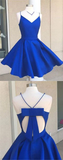 Short Blue Prom Dress, Homecoming Dresses, Graduation School Party Gown, Winter Formal Dress HZ1023