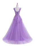 Beautiful Lavender Tulle Long Prom Dress A-Line Party Dress HZ1023
