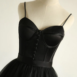 Charming Black Long Party Gowns, Black Evening Prom Dress HZ1023