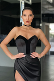 Elegant Black Sweetheart Mermaid Prom Dress With Split HZ1023