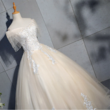 Lovely Tulle Long Sweetheart Champane Sweet 16 Dress, Long Formal Gown HZ1023