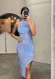 Elegant Halter Mermaid Prom Sequins Dress Online HZ1023