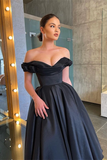 Off-the-Shoulder Little Black Dress Prom Dress HZ1023