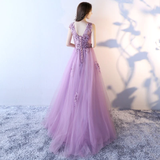 Beautiful Light Purple Tulle Long Gown, Tulle Formal Dress HZ1023