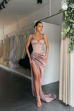 V-Neck Split Prom Dress Sleeveless HZ1023