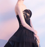 Black And Champagne Tulle Sweet 16 Dress, Beautiful Prom Dress HZ1023