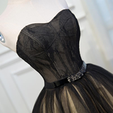 Black Lace Tulle Simple Homecoming Dresses Pretty Short Party Dresses HZ1023