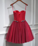 Cute sweet neck short prom dress, formal dresses, mini dresses HZ1023