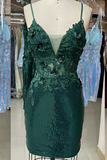 Light Blue Sequin Appliques Bodycon Homecoming Dress HZ1023
