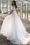 White Off-The-Shoulder Evening Gown Prom Dress HZ1023