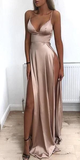 Sexy Long Prom Dress With High Slit, Sweet 16 Dance Dress ,Fashion Winter Formal Dress HZ1023