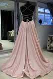 Shinning Prom Dress with Slit, Evening Dress, Special Occasion Dress, Formal Dress, Graduation School Party Gown HZ1023