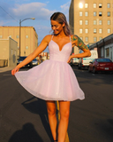 Lavender A-line Short Homecoming Dress HZ1023