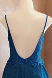 Stunning Blue V-Neck A-Line Short Homecoming Dress HZ1023