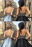 Backless Spaghetti Straps Rhinestone Short Homecoming Dress HZ1023