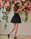 Cute Starry Homecoming Dresses Black Homecoming Prom Dresses HZ1023