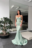 Long Mermaid Prom Dress Spaghetti-Straps HZ1023