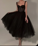 Tulle Prom Dresses,Black Formal Dresse Evening Dresses HZ1023