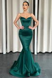 Long Mermaid Prom Dress Spaghetti-Straps HZ1023