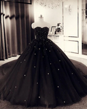 Black quinceanera ball gown dresses prom Dresses HZ1023