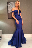 MERMAID PORTRAIT FLOOR LENGTH CHARMEUSE PLEATED EVENING DRESS HZ1023