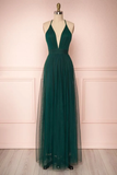 Green Forest Green Long Prom Dress HZ1023