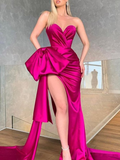 Elegant Off-The-Shoulder Prom dress with Split Backless Evening dress HZ1023
