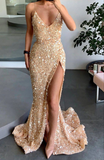 Gold engagement dress with detachable skirt , prom dress , gold wedding dres HZ1023