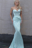 GORGEOUS SWEETHEAR SEQUIN HIGH-SPLIT SHEATH LONG PROM DRESS HZ1023