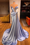 Lavender Slit Beadings Off-the-Shoulder Long Mermaid Prom Dress HZ1023