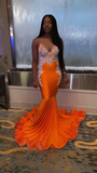 Black Girls Mermaid Prom Dress V Neck Appliques Beaded Plus Size Formal Evening Dresses Long Party Gowns HZ1023