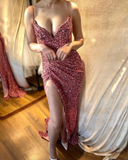 Sequins Prom Dress Sparkly Evening dress Long Prom dresses HZ1023