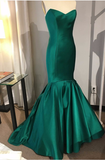 The green heart with sleeveless mermaid evening dress HZ1023