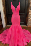 Mermaid sequins long prom dress evening dress HZ1023