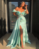 Off The Shoulder Mermaid Evening Dress, Prom Dress HZ1023